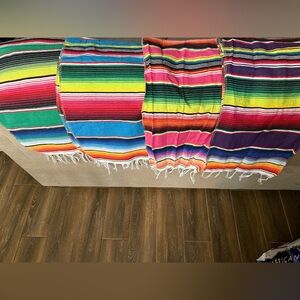 Vibrant Multicolor Striped table runner